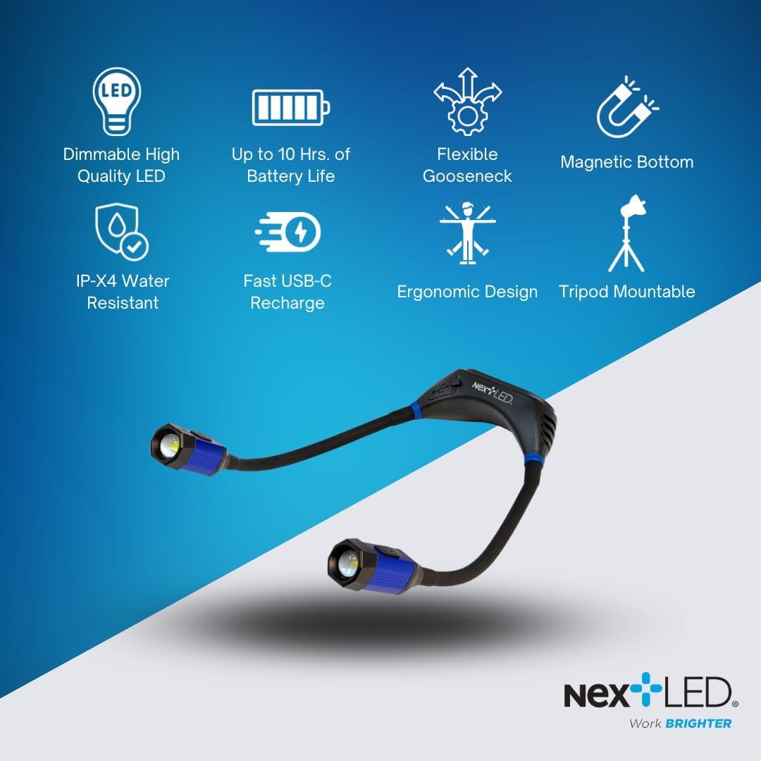 NextLED NT-6633 Rechargeable Neck Light with Magnetic Base