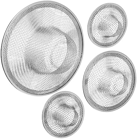 Juvale 4-Pack Stainless Steel Sink Strainers