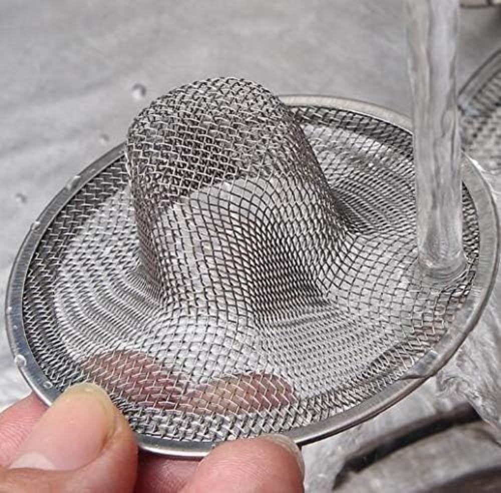 4 Pieces Silver Mesh Basin Sink Drain Strainer 2 x 079