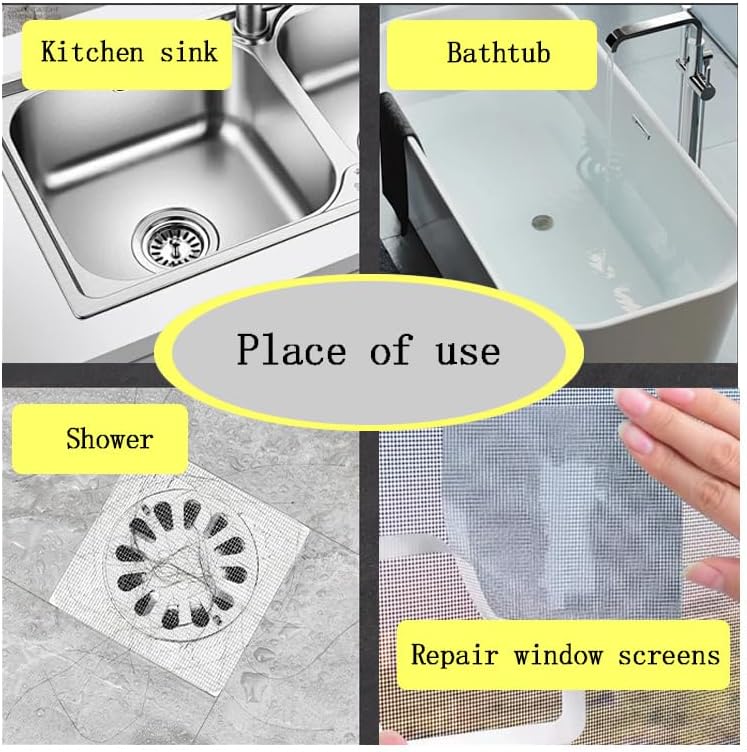 Hair Catcher for Shower and Sink Drains - 4x4 Inch Grid