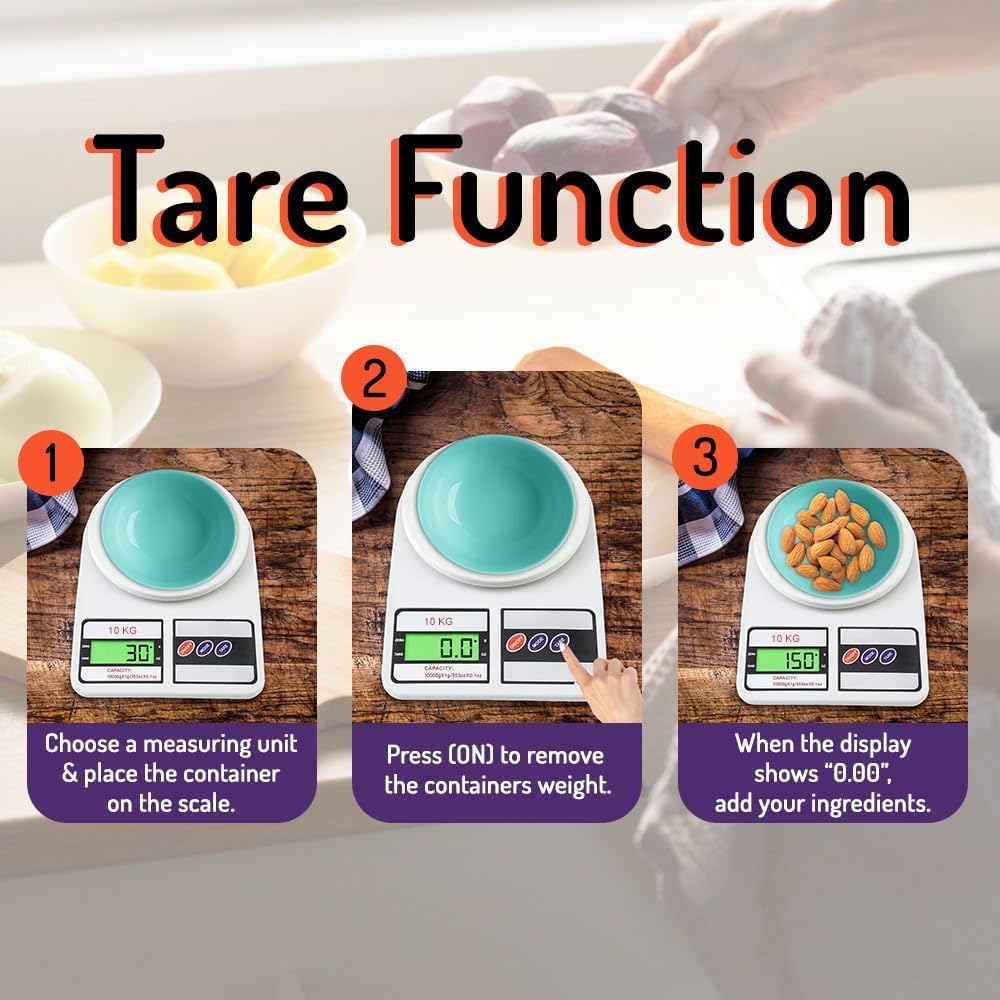 Digital Kitchen Scale 22lb 10kg Capacity Food Scale with ozg Units