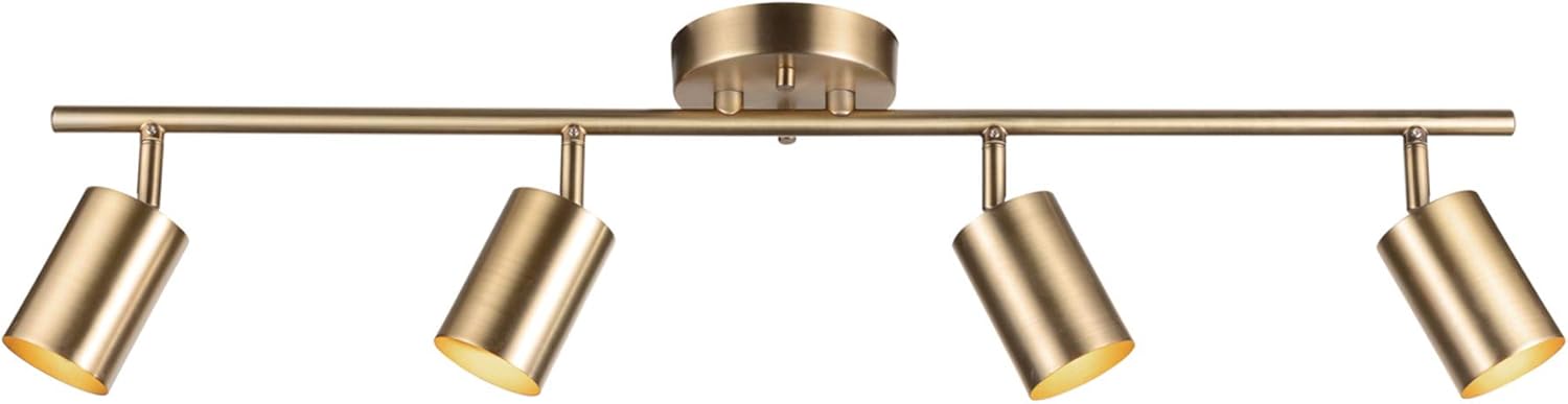 Globe Electric Pratt 4-Light Track Lighting Matte Brass Gold 1