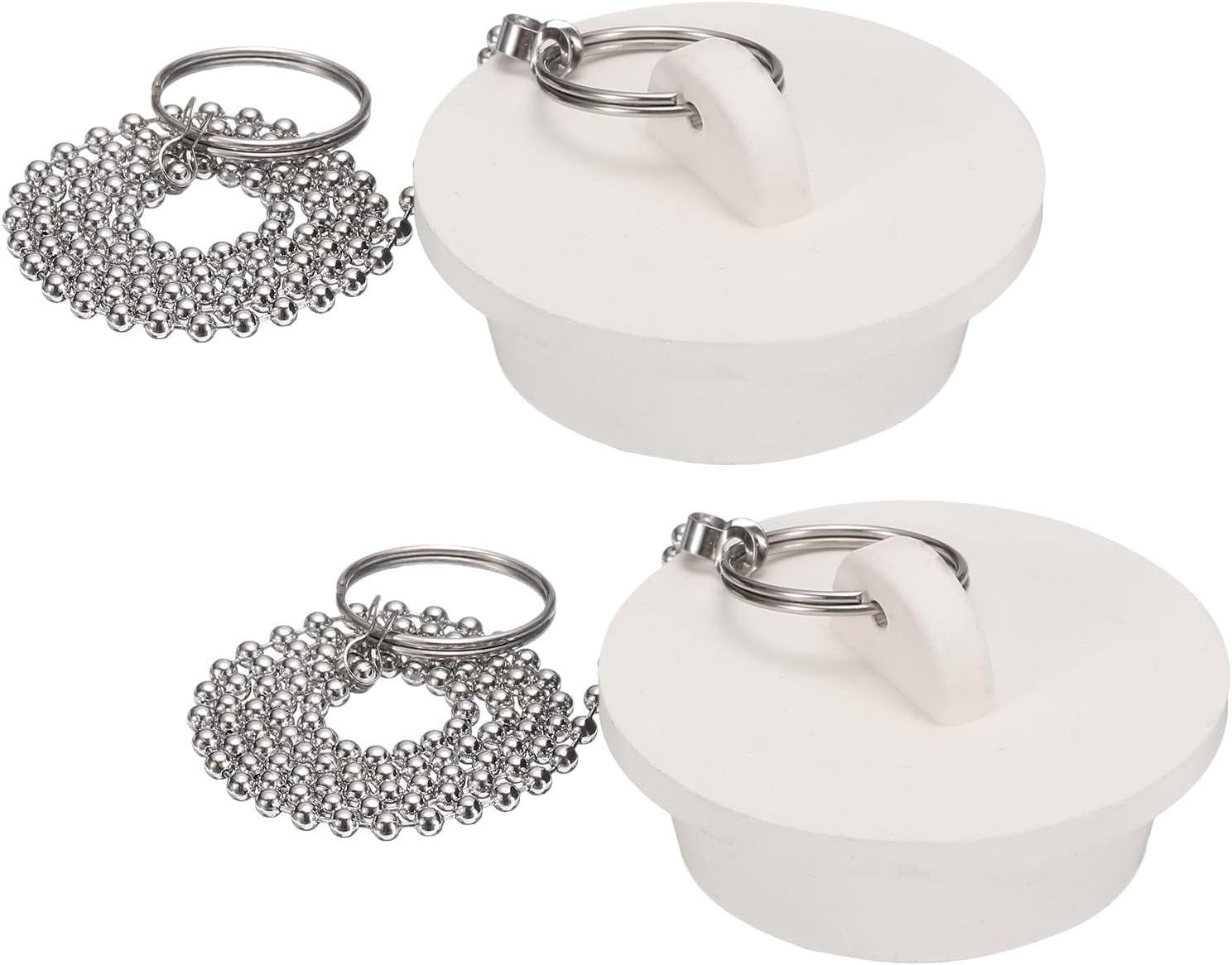 Uxcell 2Pcs Rubber Tub Stoppers for 1-58 Drains