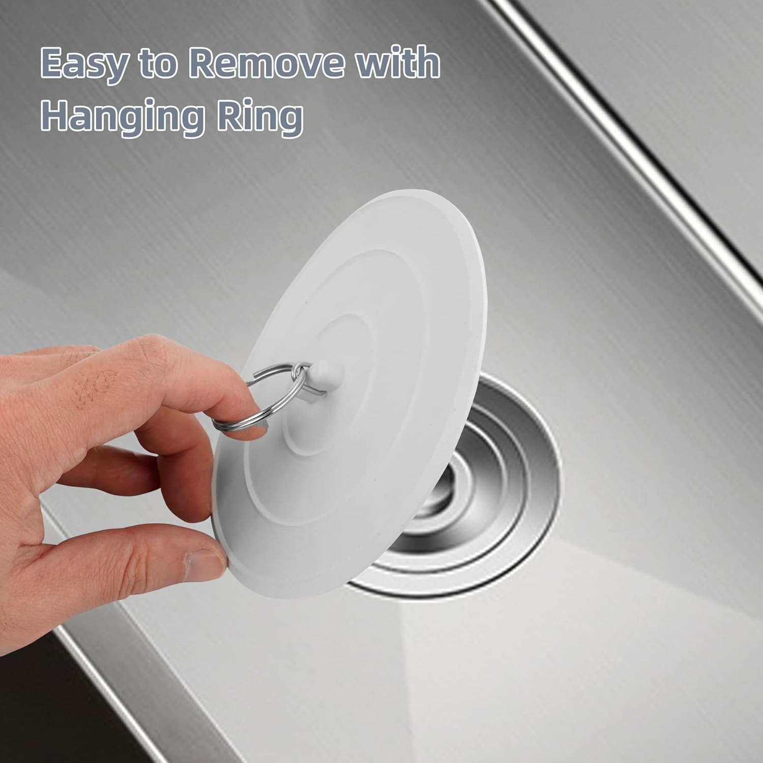 Hibbent 2 Pack Suction Sink Stopper Set