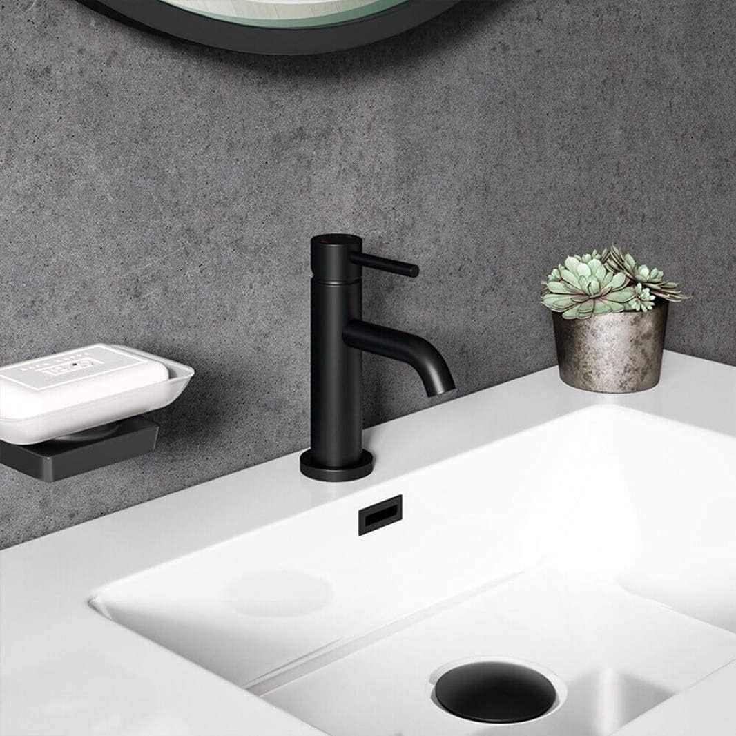 WOVIER Matte Black Vessel Sink Drain with Overflow