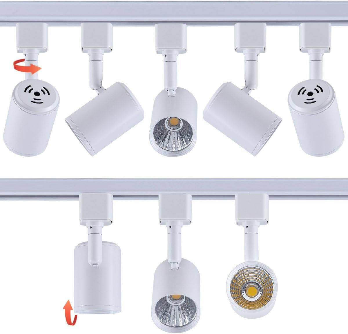 Mirrea 6 Pack LED Track Light Heads Warm White 3000K