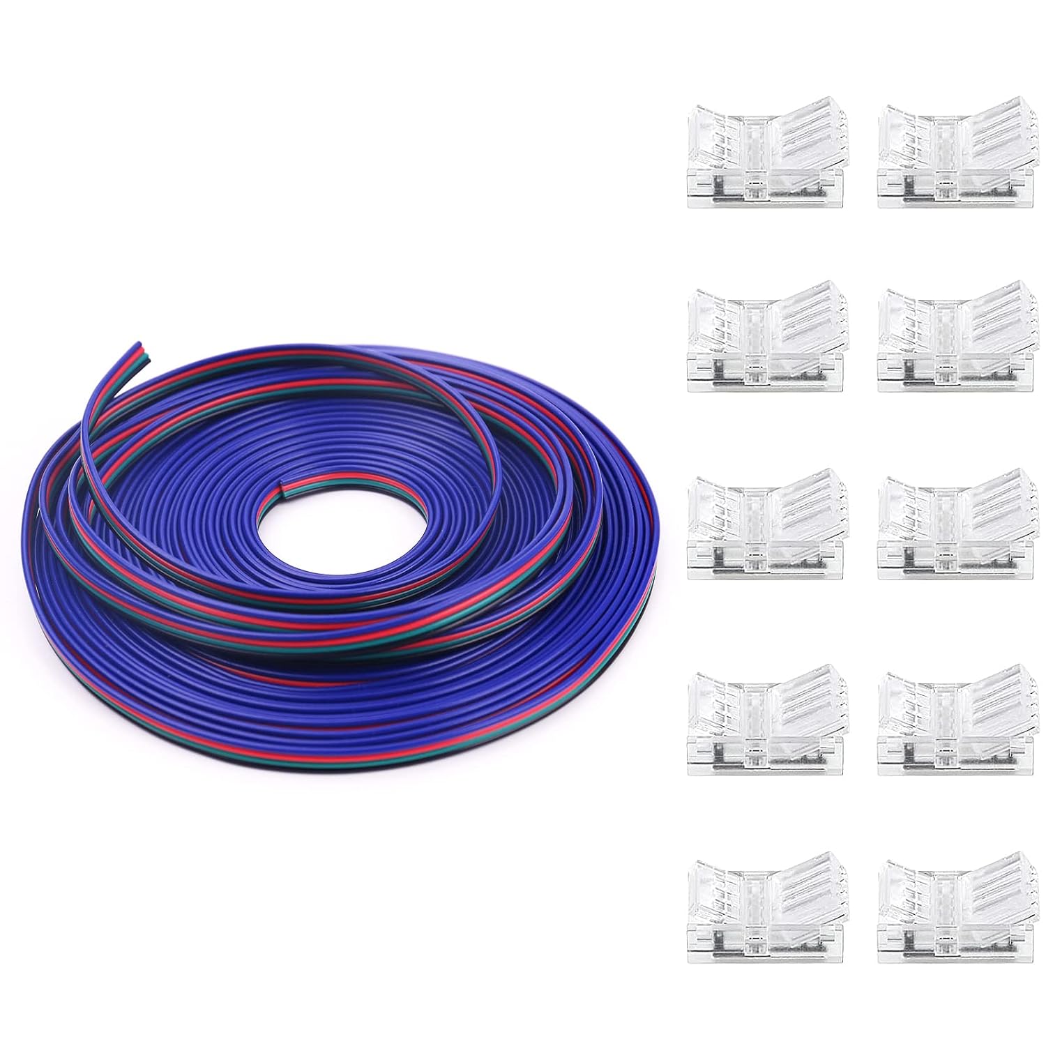 iCreating 328ft 22 AWG 4Pin RGB LED Strip Wire Cable Strand