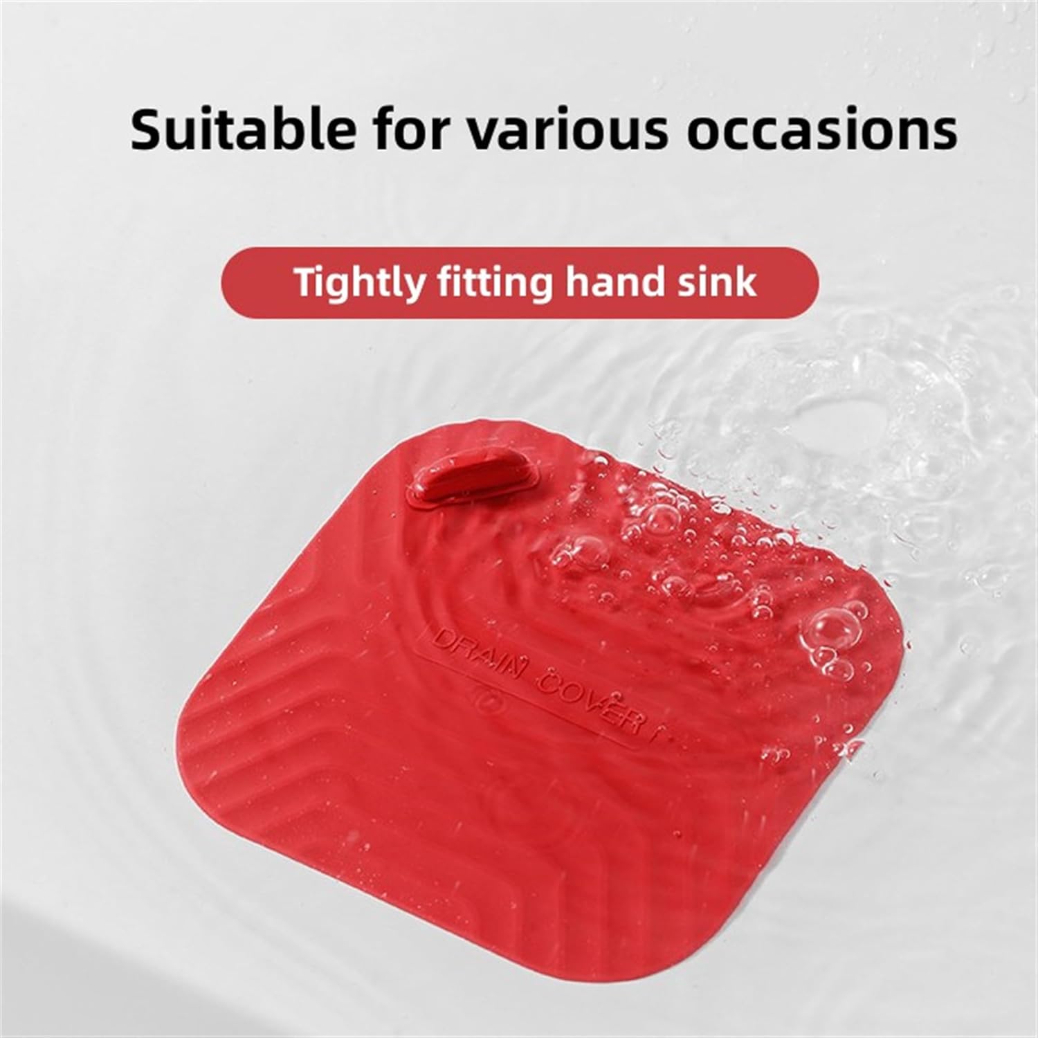 MAOYONG Square Silicone Drain Cover 59 Inch 2PCS Grey
