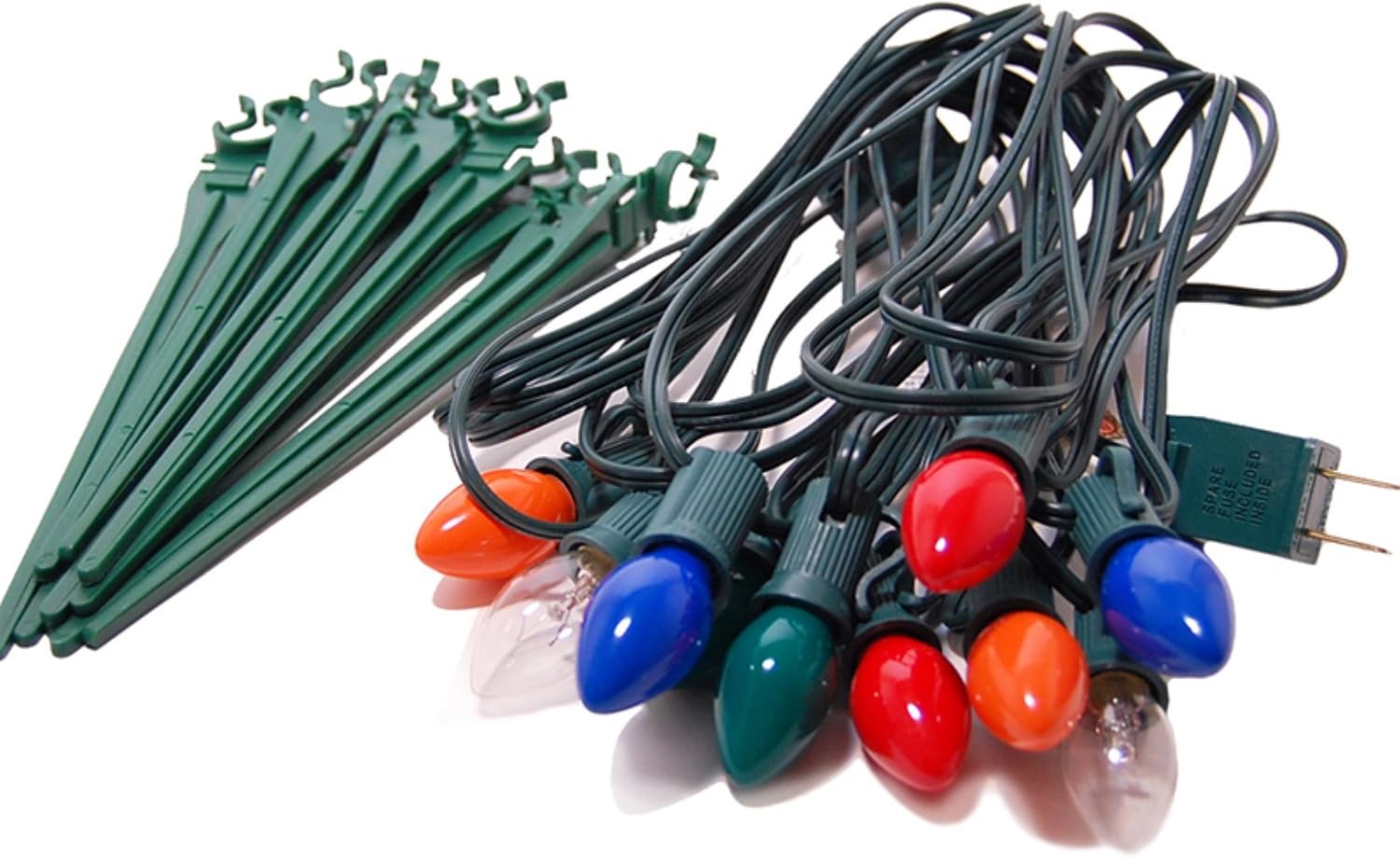 LumaBase Electric Pathway Lights with 10 Multicolor Bulbs