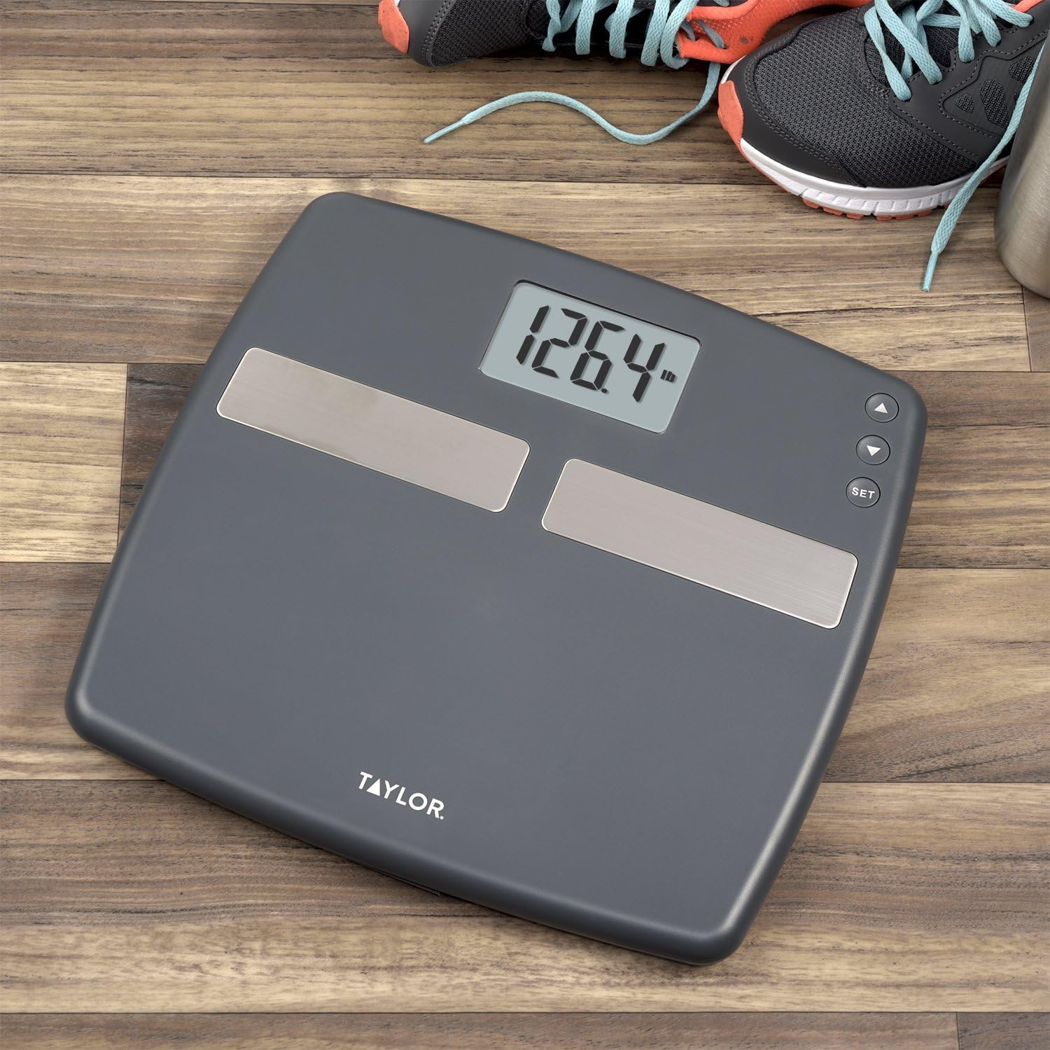 Taylor 400 Lb Digital Body Composition Analyzer Bath Scale Gray