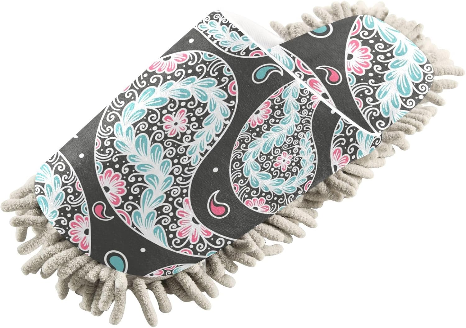 Kigai Microfiber Slippers with Paisley Pattern