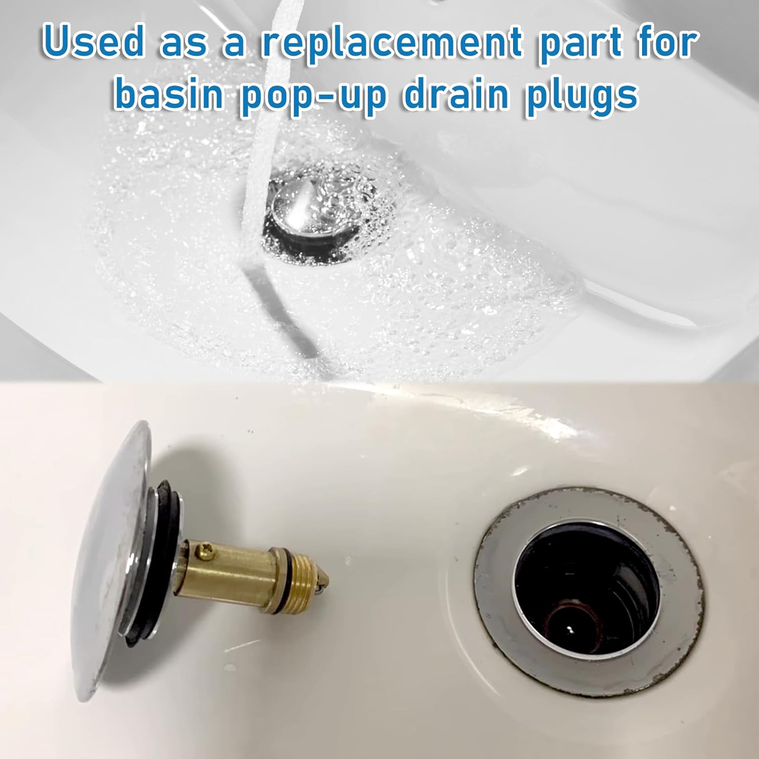 Vin Beauty 2 Pcs Sink Drain Stopper Replacement