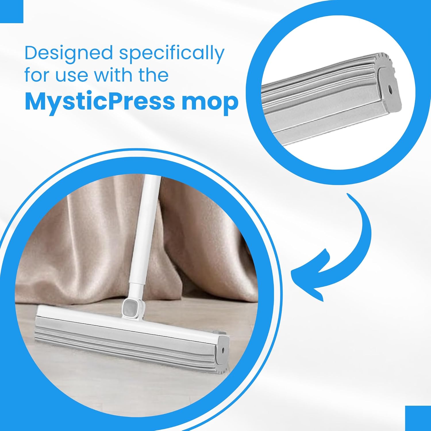 MIRACLEAN Mop Refill Head for MysticPress - Deep Clean Machine Washable