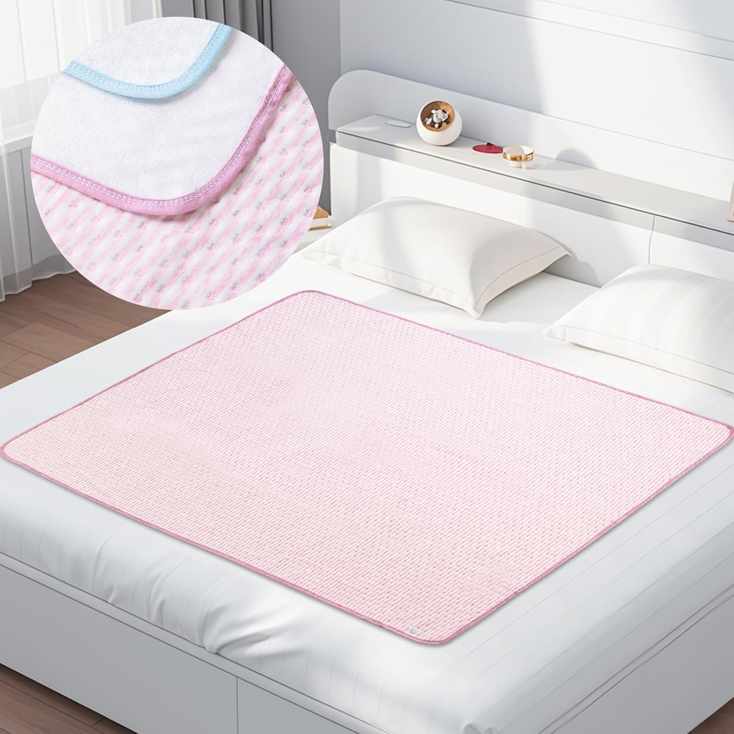 Ntoaujao Reusable Bed Pads 40x55 Waterproof Cotton For Adults Elderly Kids Pets