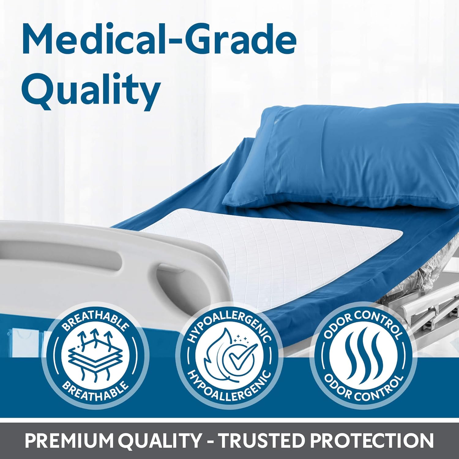 Guardmax Waterproof Incontinence Bed Pad - Reusable Washable 34 X 36