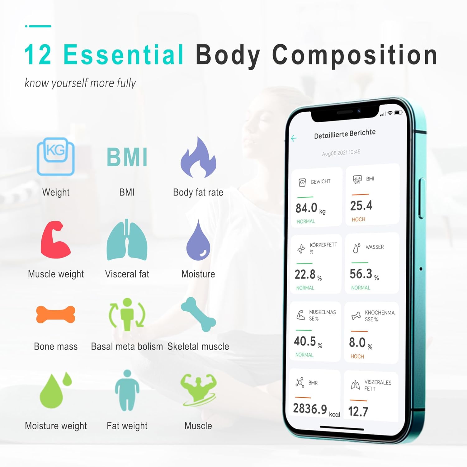 BalanceFrom Smart Scale with 12 Body Composition Analysis