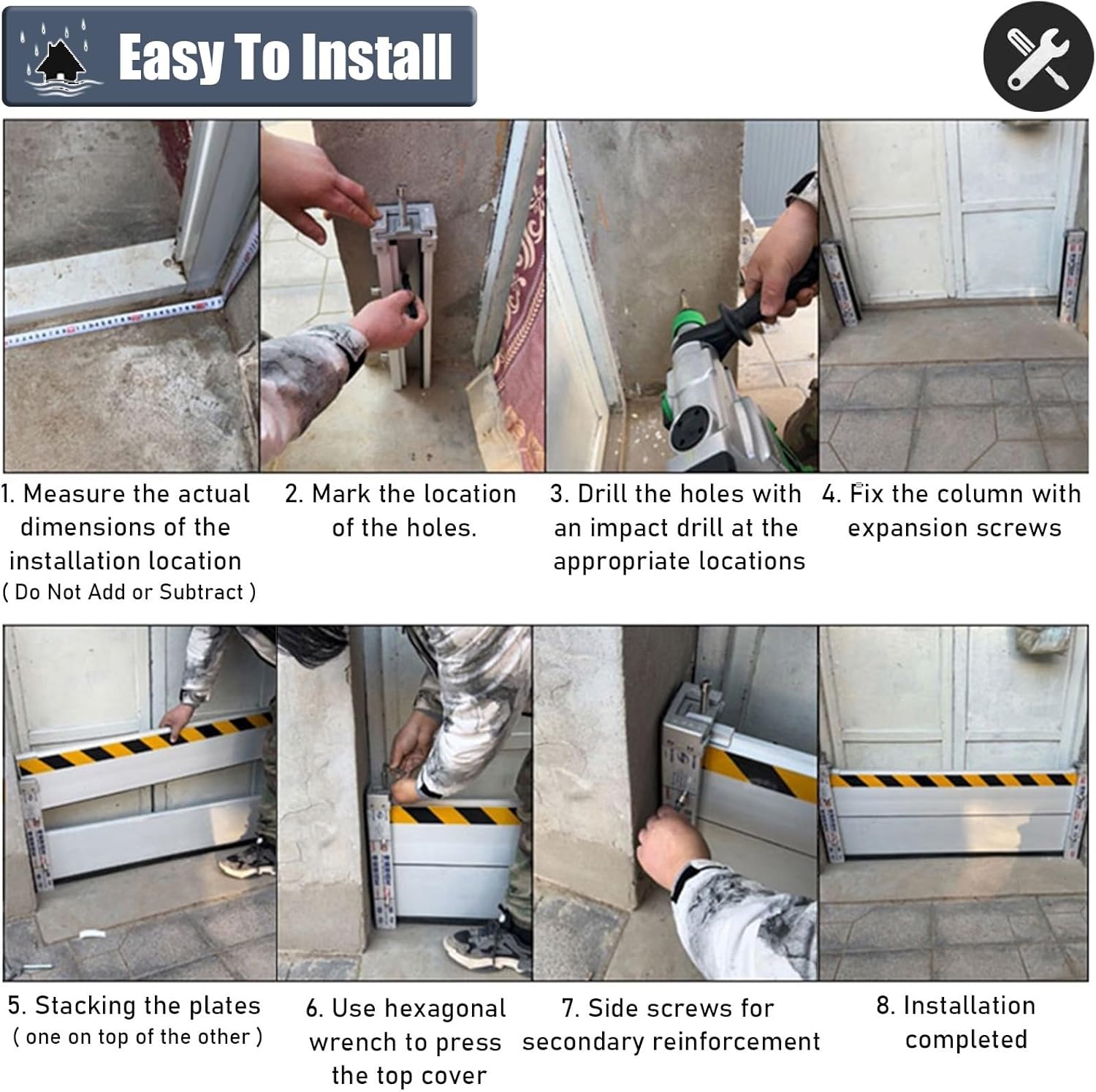 31 High Flood Control Baffle Barrier Underpass Entry Protection