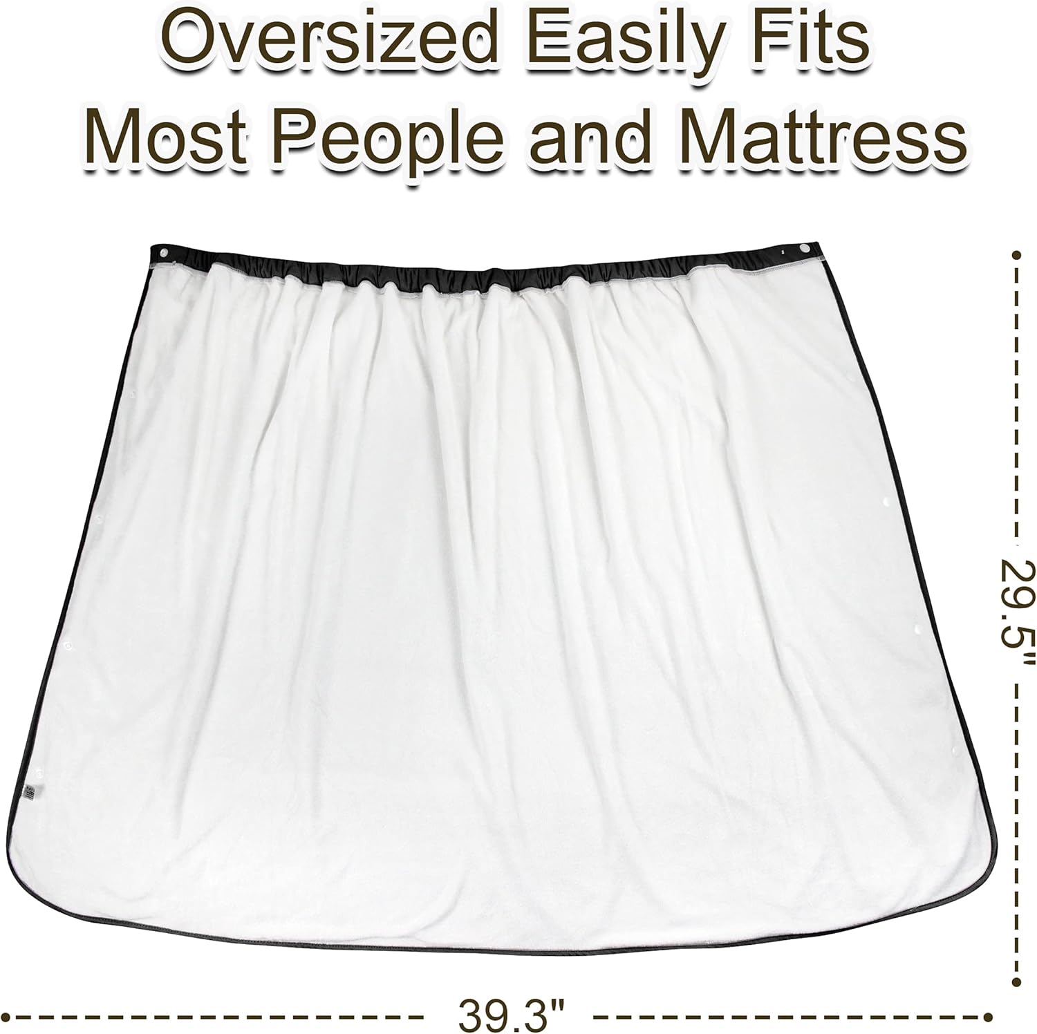 Grecle Large Cotton Incontinence Bed Pad - Reusable for Adults and Kids Black