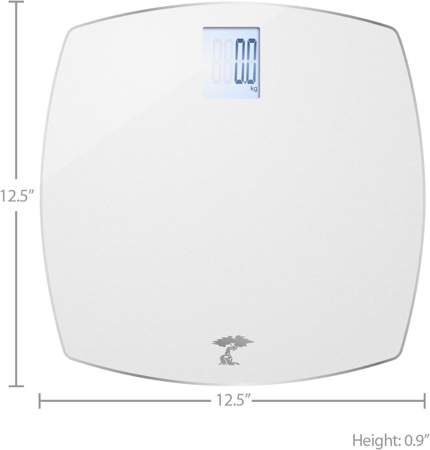 Precision Digital Glass Bathroom Scale 400 lb Capacity