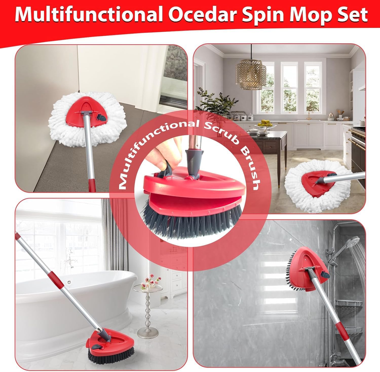 Bublador Spin Mop Head Replacement for O-Cedar EasyWring 1 Tank