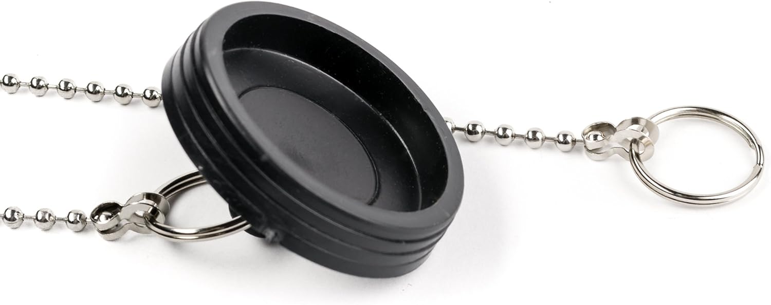 OFXDD Sink Stopper 175 Black with Chain
