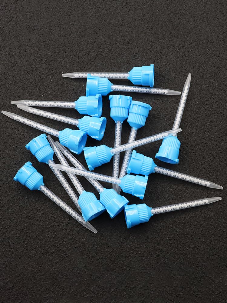 50pcs Blue Epoxy Mixing Nozzle for Glue Gun with 1121 Ratio