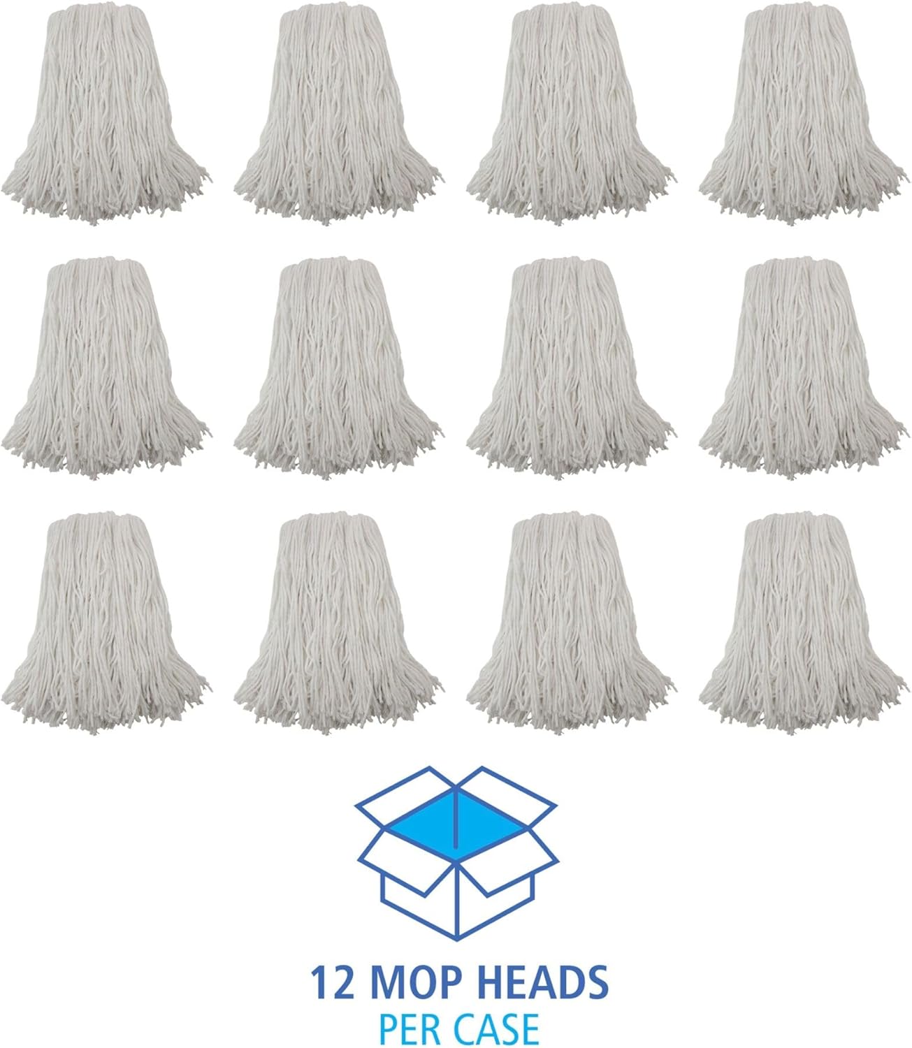 Boardwalk Premium Cut-End Wet Mop Heads 16oz White 12Carton 1