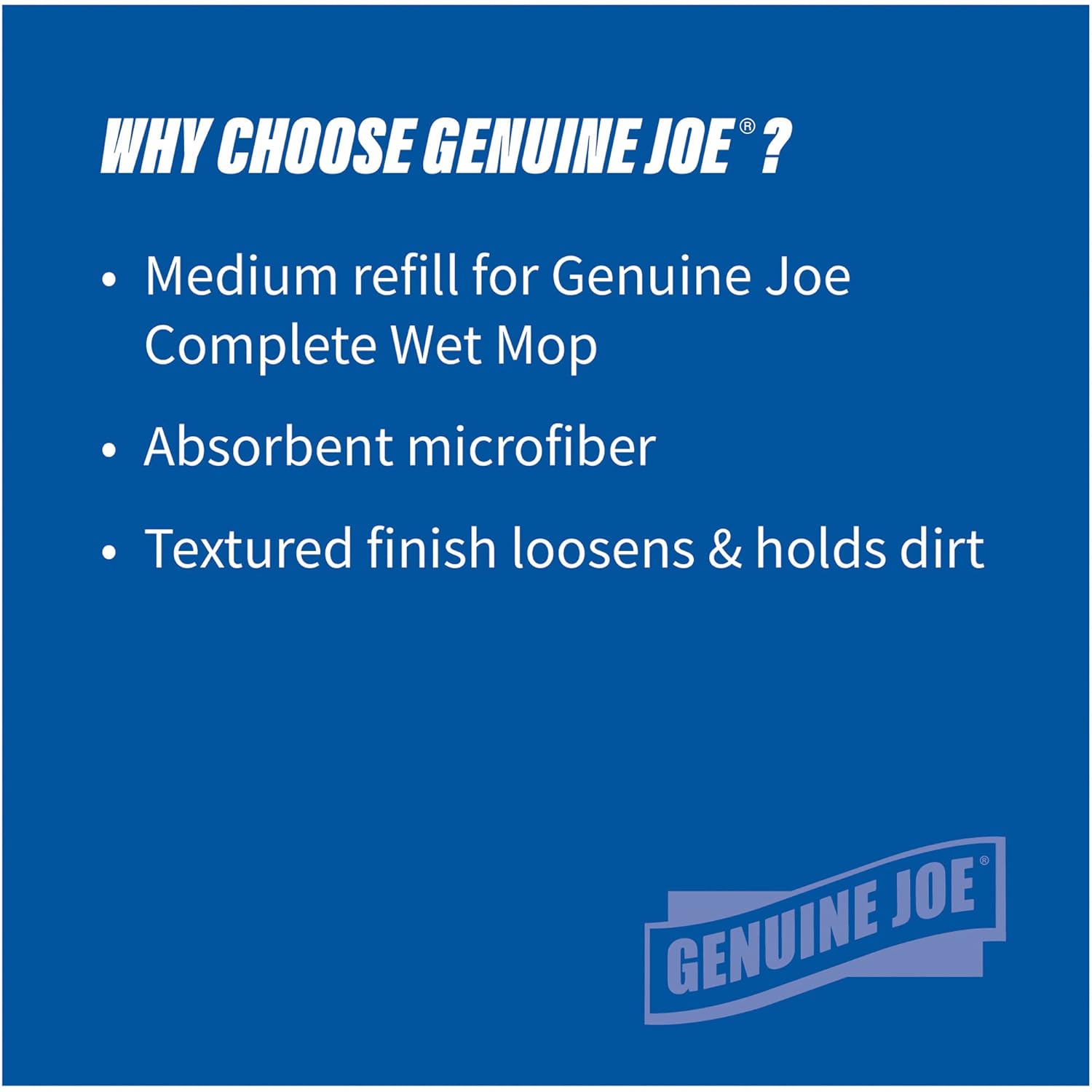 Genuine Joe - GJO47539 Microfiber Wet Mophead Refill