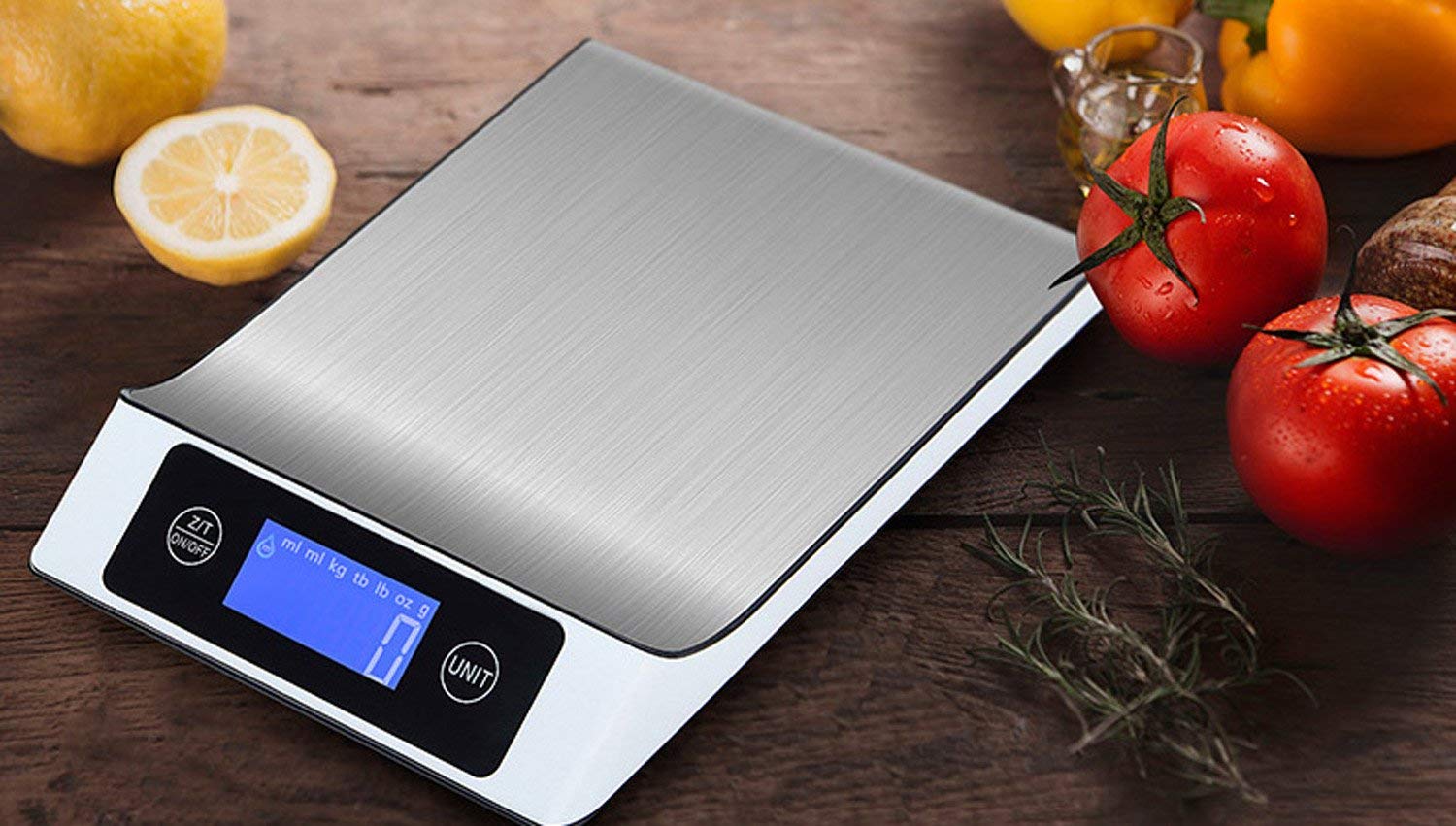 WPYST Kitchen Digital Food Scale Silver Stainless Steel