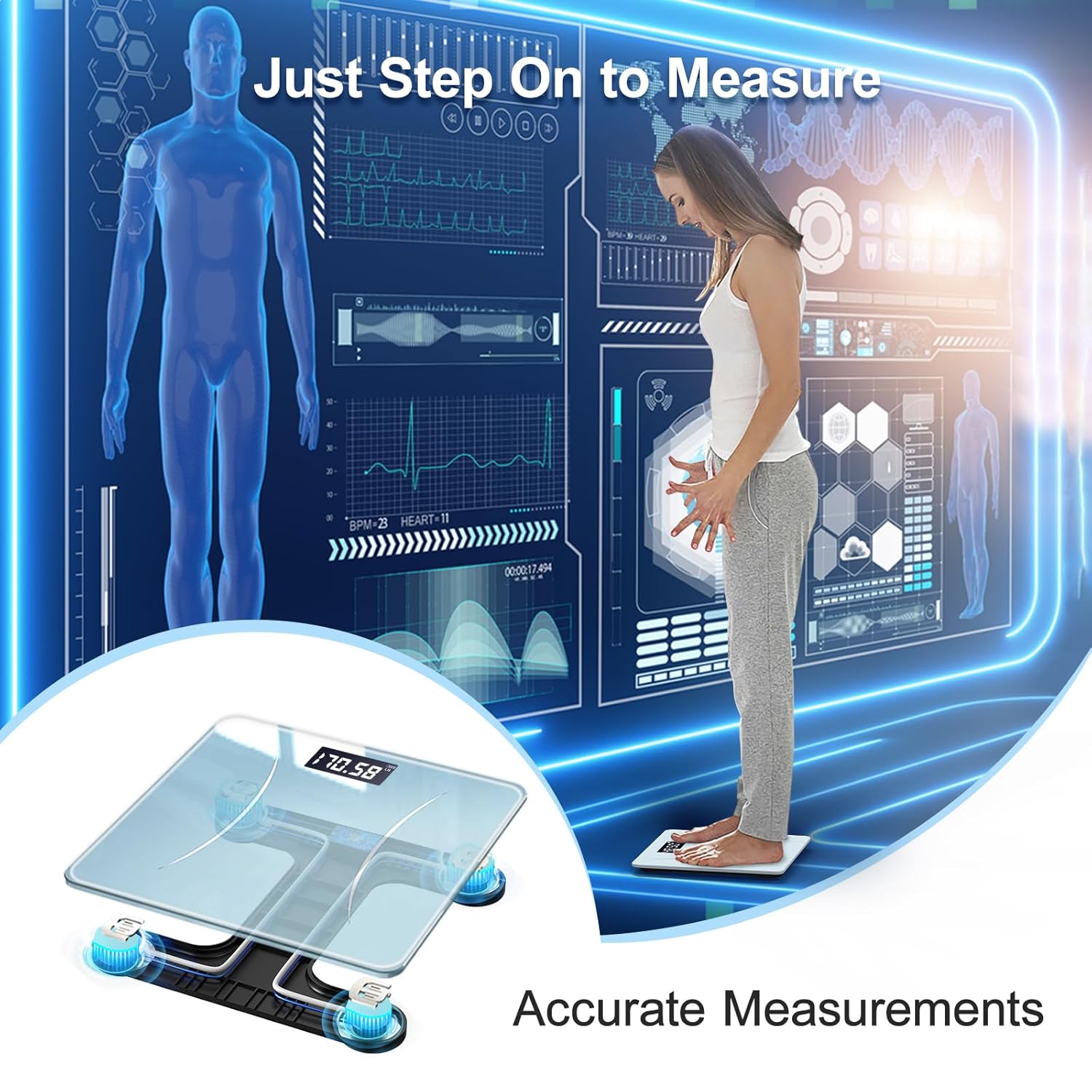 Tocnoda Digital Body Weight Scale with LED Display
