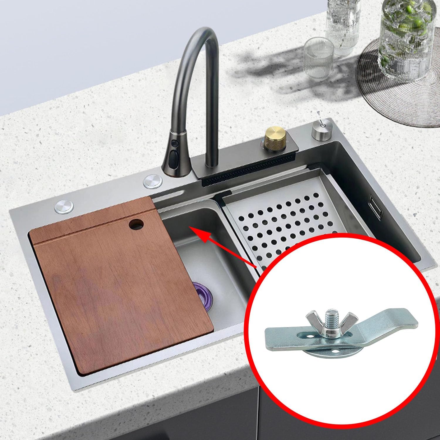 CHENJIN 8PCS Stainless Steel Sink Installation Clips Kit