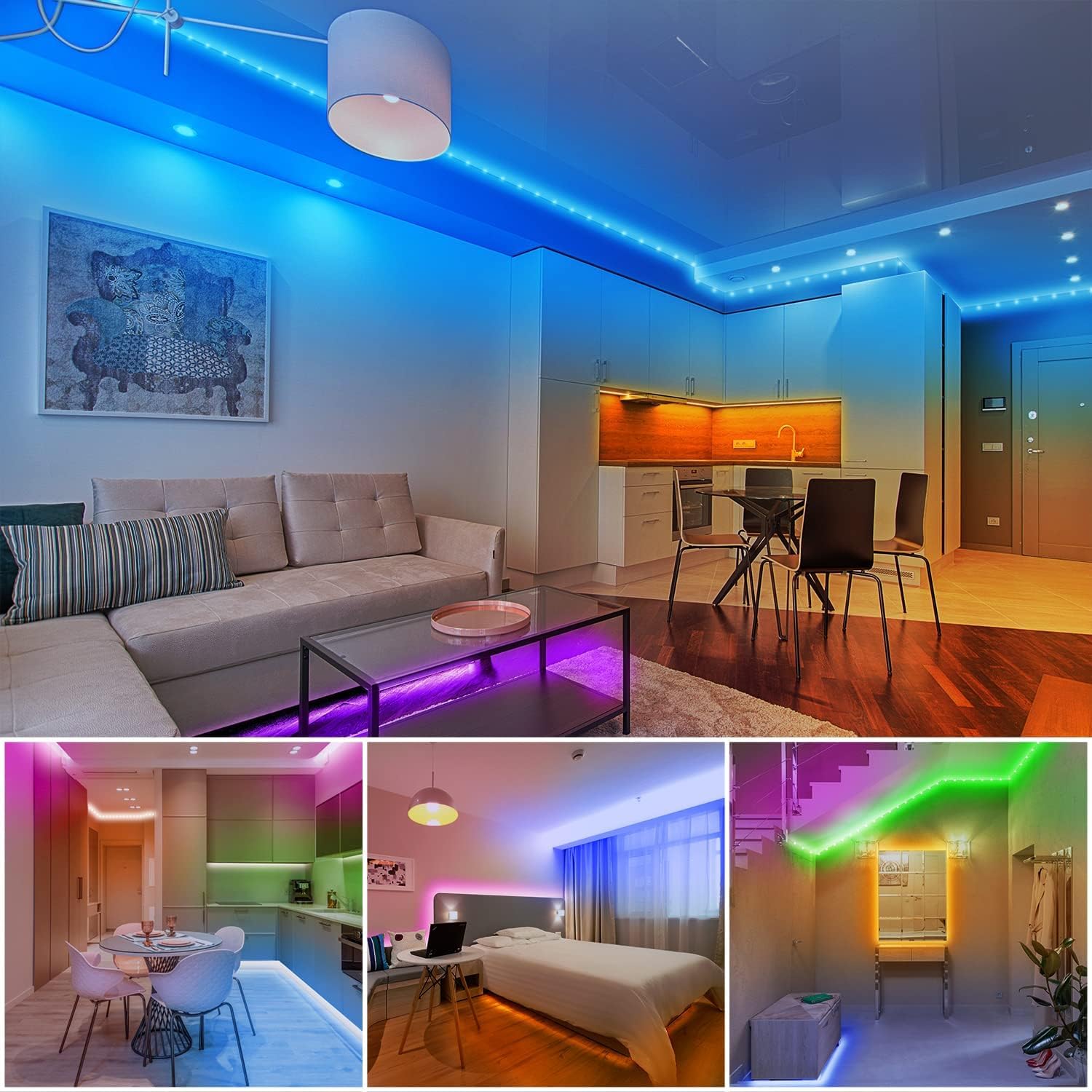 Dalattin 100ft LED Strip Lights with Bluetooth and IR Control