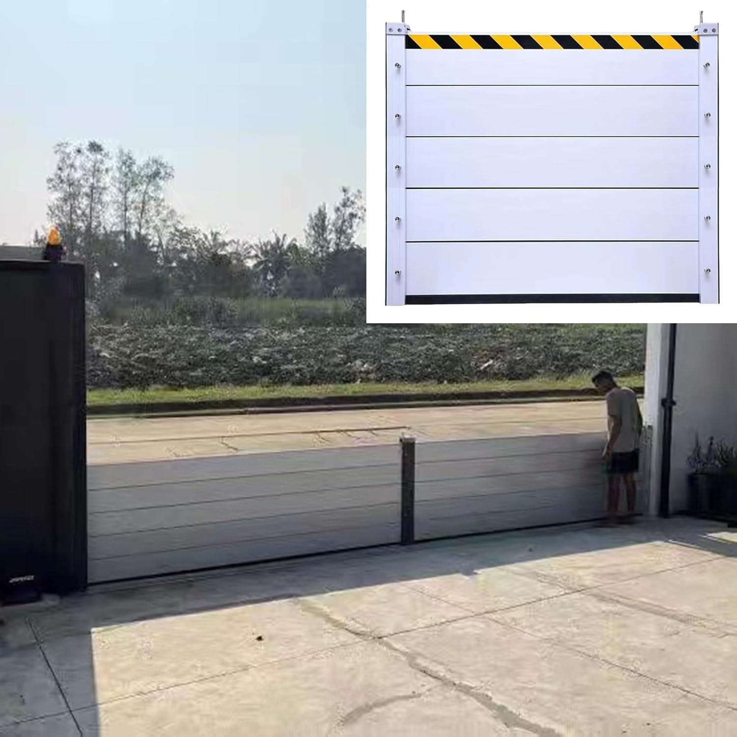 High Flood Control Baffle 100cm Yard Gate Flood Barrier