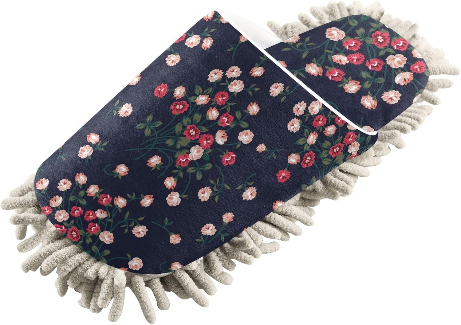 Kigai Microfiber Slippers with Bohemian Flowers for Women Men