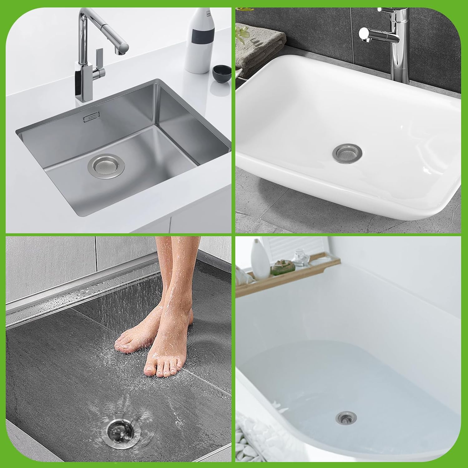 CasaCulina 3PCS Kitchen Sink Drain Strainer