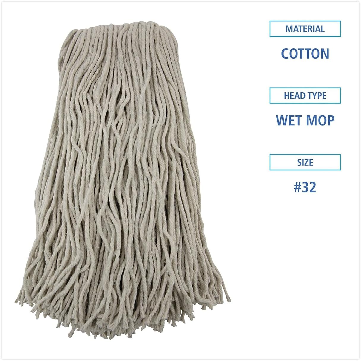 Unisan Boardwalk 2032CEA Cut-End Wet Mop Head White