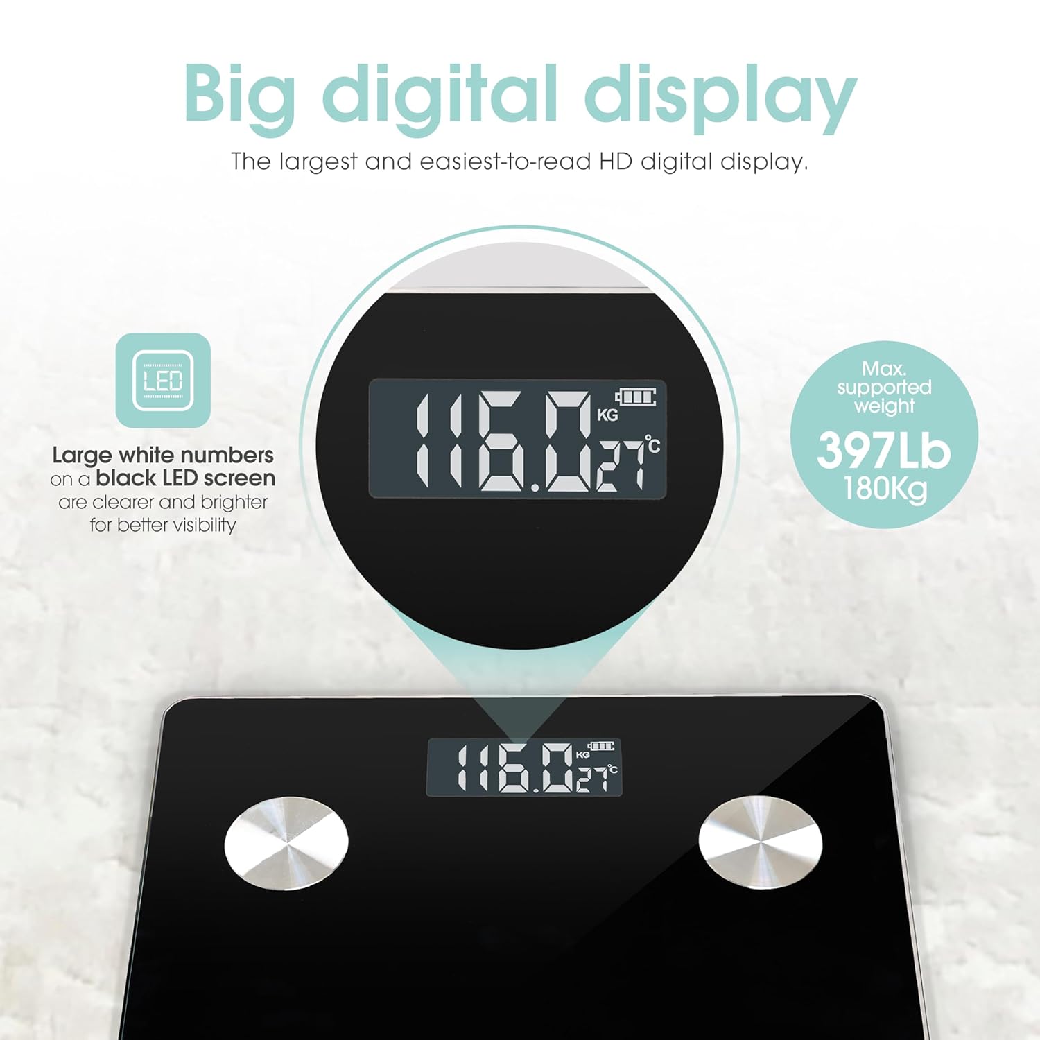 Powerfit Smart Scale with BMI and Body Fat Measurement 1