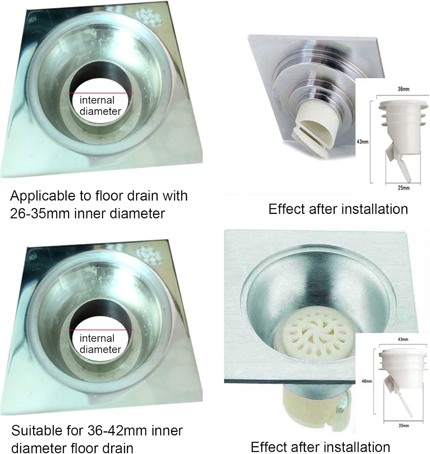 Galepromot Odor Proof Drain Stopper for Bathroom Kitchen