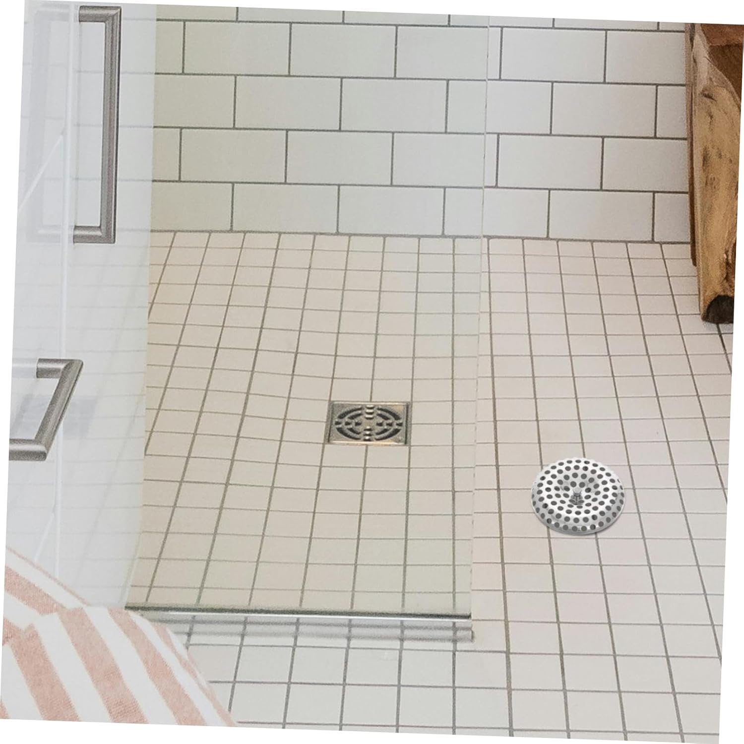 Amosfun Stainless Steel Shower Drain Cover with Hair Catcher