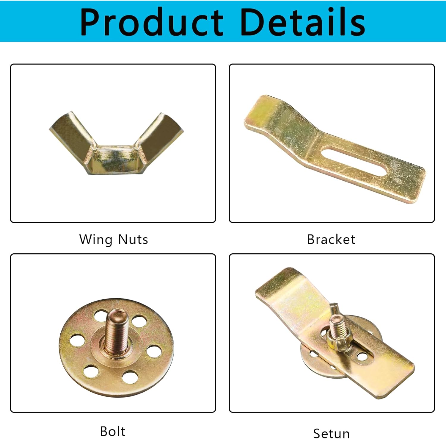 12PCS Undermount Sink Clips Gold Clamps