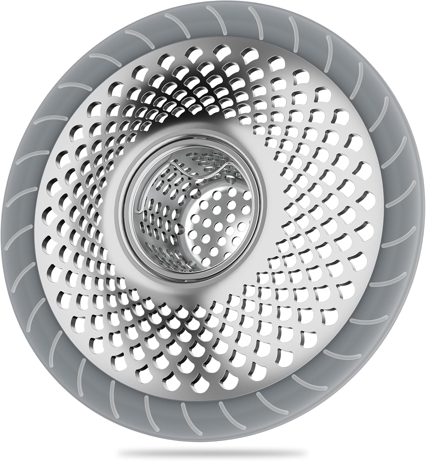 2PCS Stainless Steel Drain Hair Catcher for Bathroom Kitchen