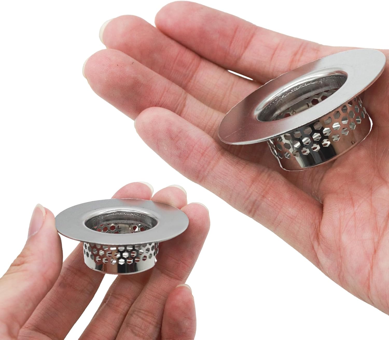 4PCS Stainless Steel Drain Hair Catcher for Sink Tub RV and Laundry