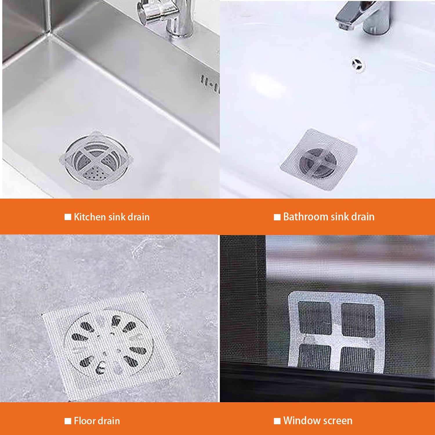 30 PCS Drain Hair Catcher Set for Kitchen Bathroom