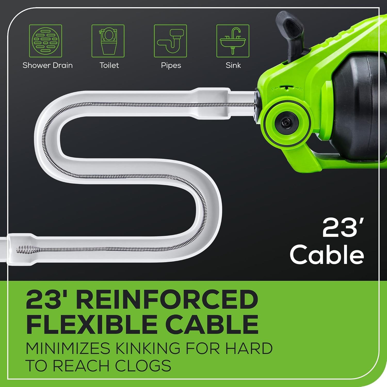 Greenworks 24V Cordless Drain Auger with 20Ah Battery
