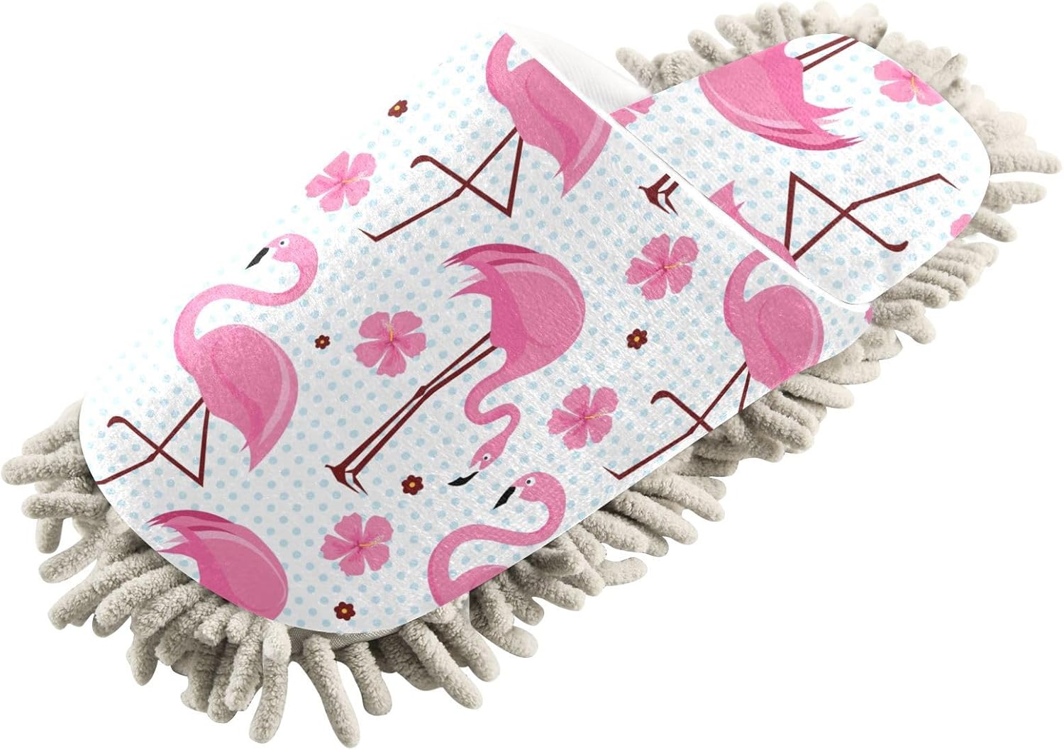 Sinestour Flamingos Mop Slippers for Floor Cleaning