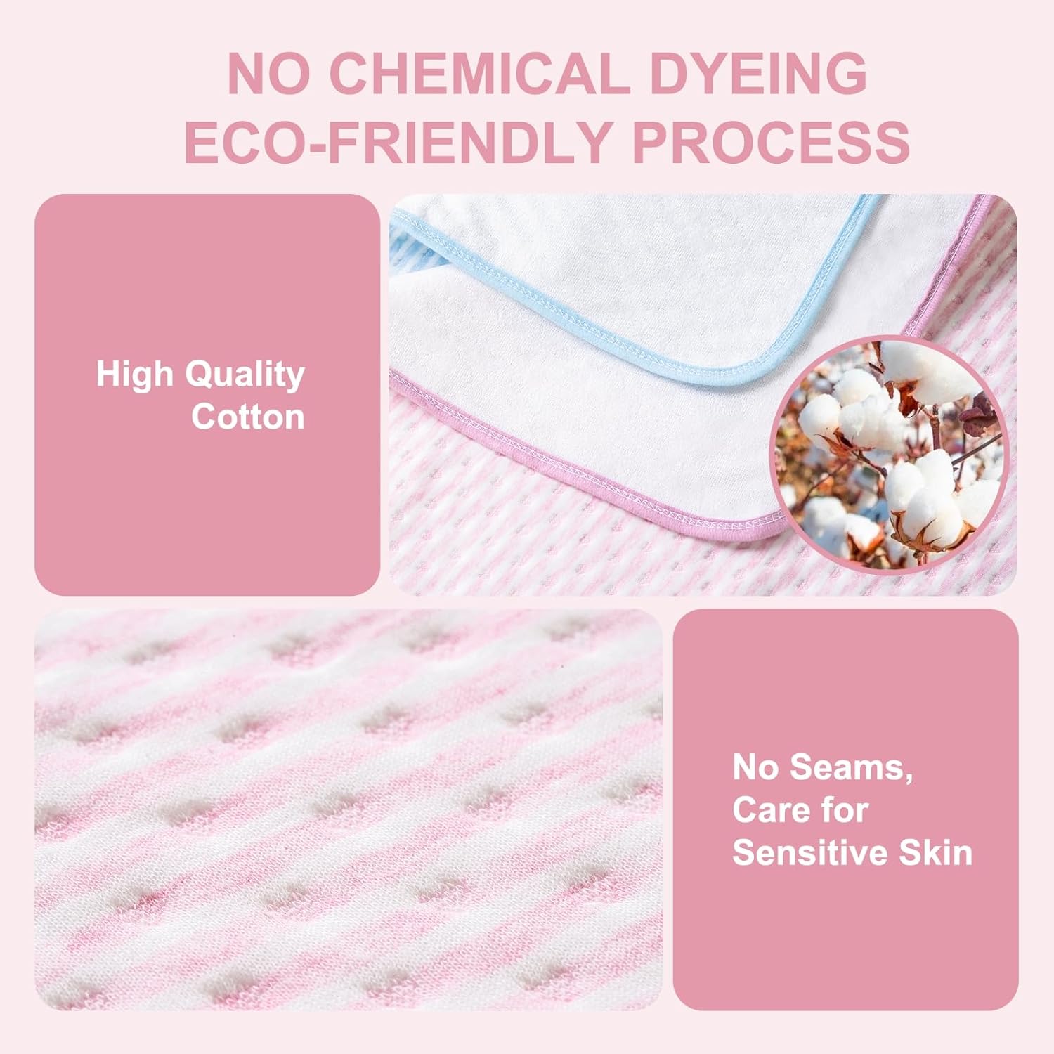Ntoaujao Reusable Bed Pads 40x55 Waterproof Cotton For Adults Elderly Kids Pets