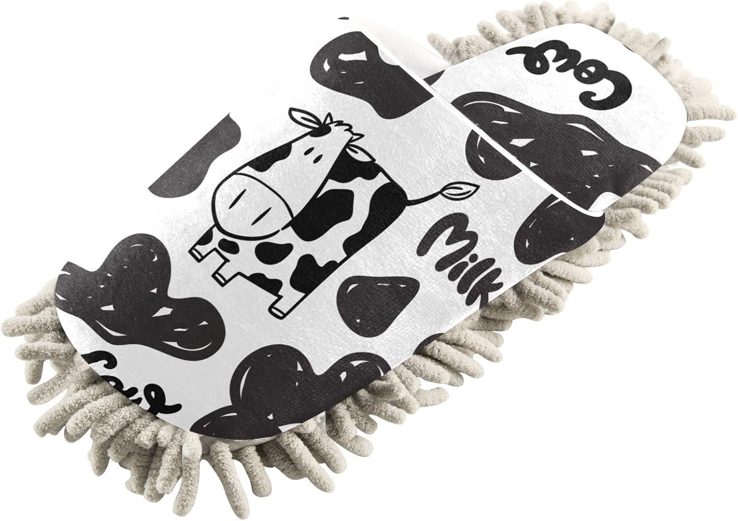 Sinestour Cow Mop Slippers for Floor Cleaning