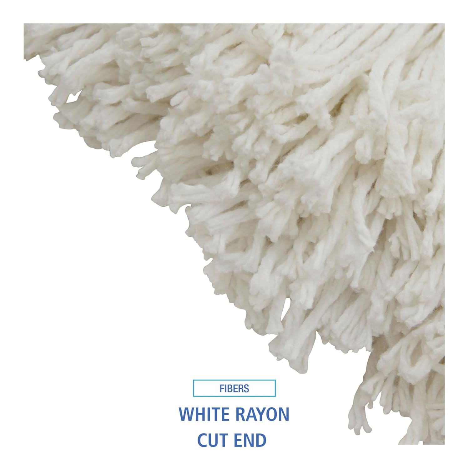 Boardwalk BWK2032RCT No 32 Rayon Cut-End Wet Mop Head - White 12Carton
