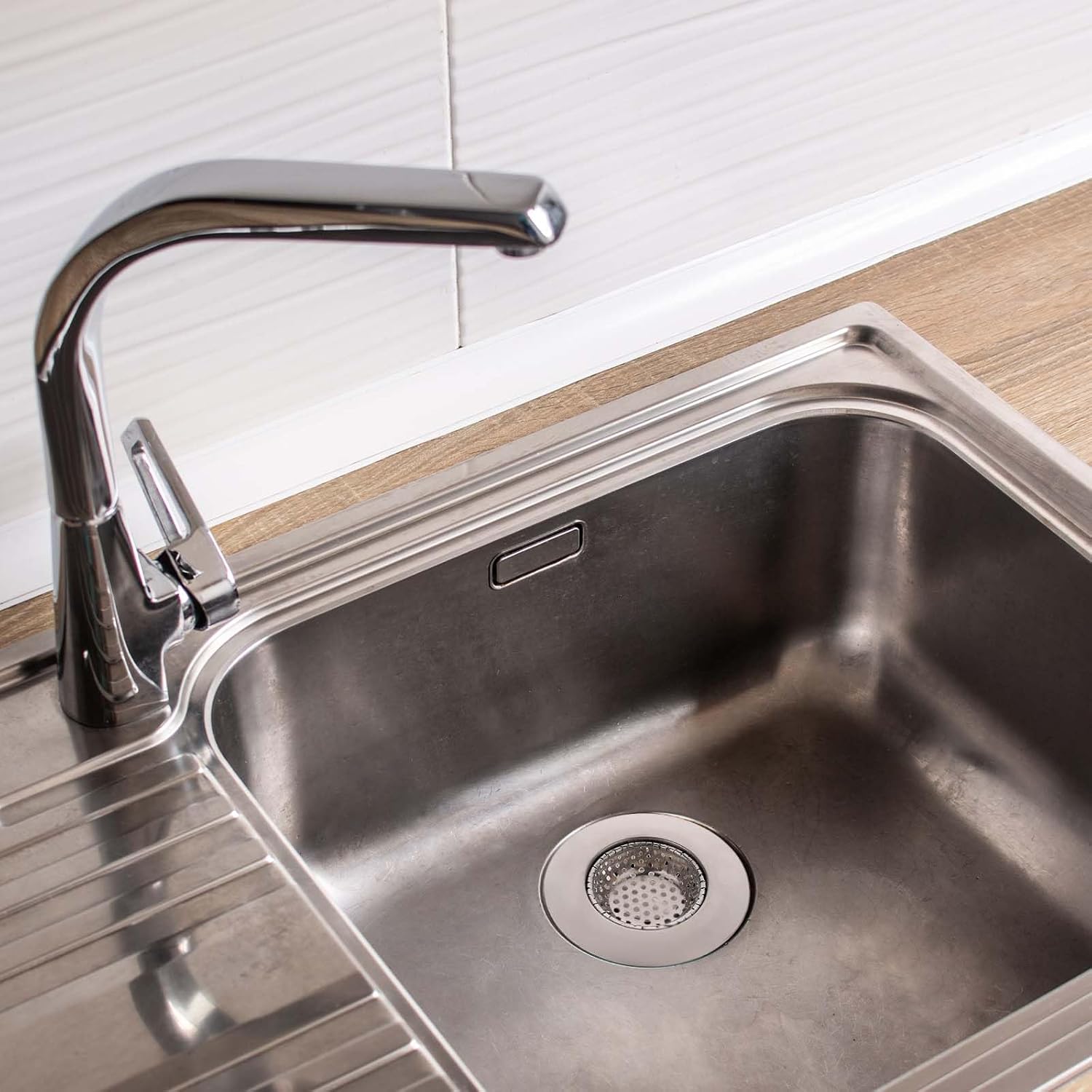 2PCS Stainless Steel Sink Drain Hair Catcher for Bathroom and Laundry