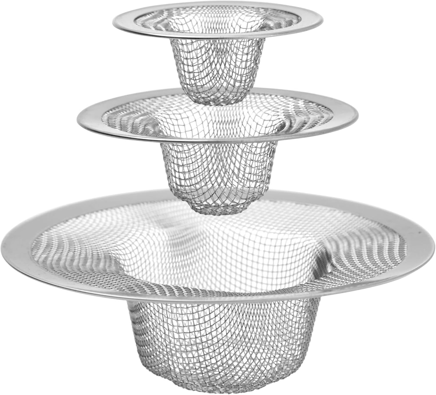 Juvale 4-Pack Stainless Steel Sink Strainers